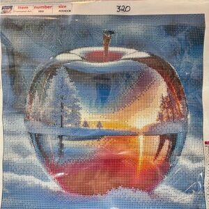 320- Diamond Art Winter Apple Scene